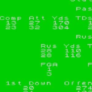 Speed NFL - Statistiche