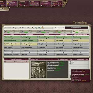 Victoria II - Tecnologia