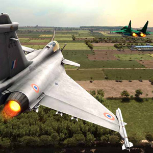 Combattente in metà volo