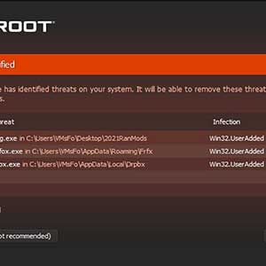 Webroot SecureAnywhere AntiVirus - Minacce