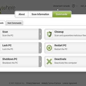 Webroot SecureAnywhere AntiVirus - Comandi