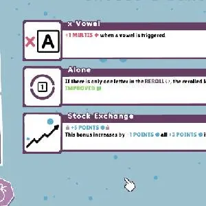 Wordatro - Scelta del Bonus