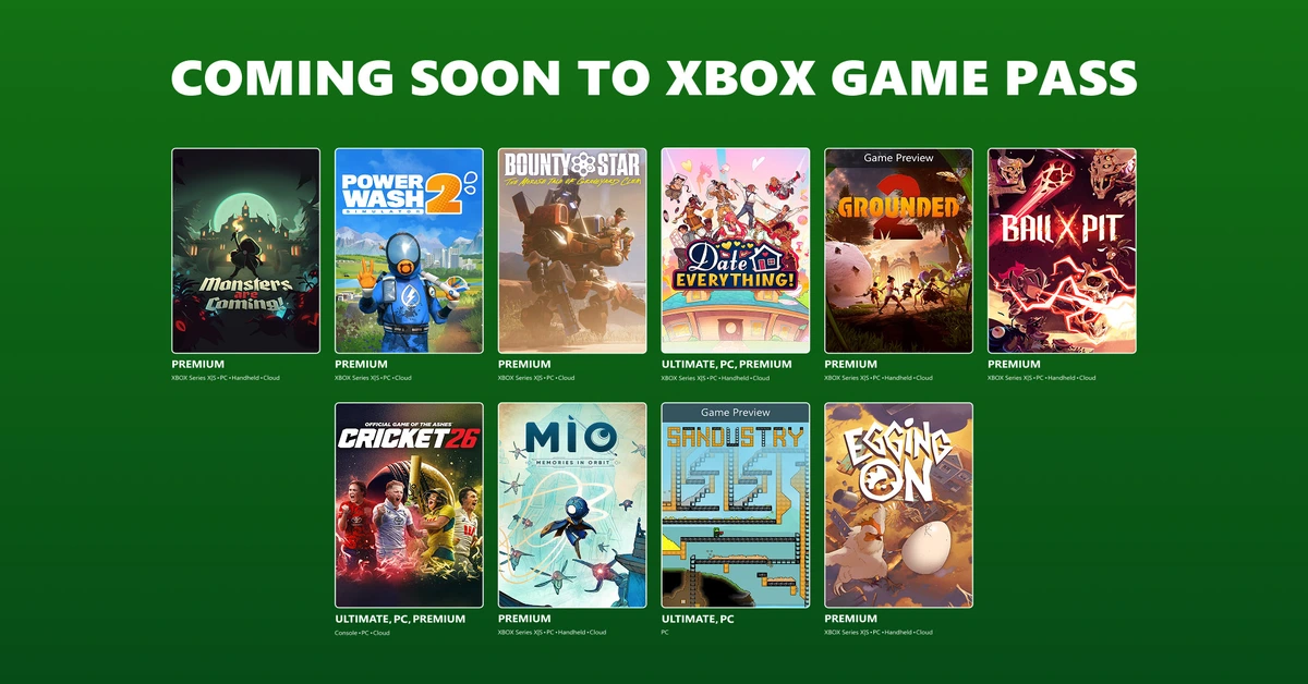 Xbox Game Pass August 2026
